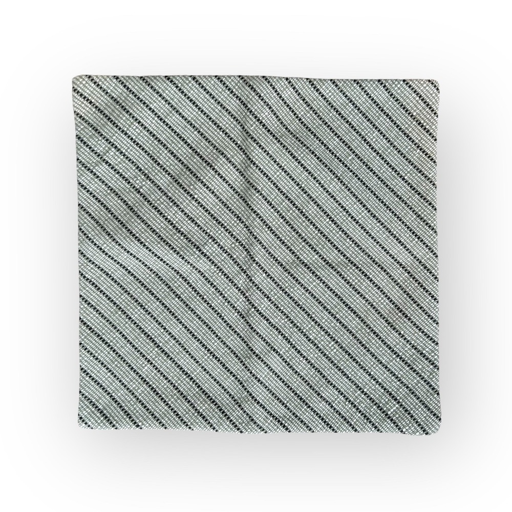 Williams Sonoma 20"x20" Striped Embroidered Cotton Square Pillow Cover SAMPLE